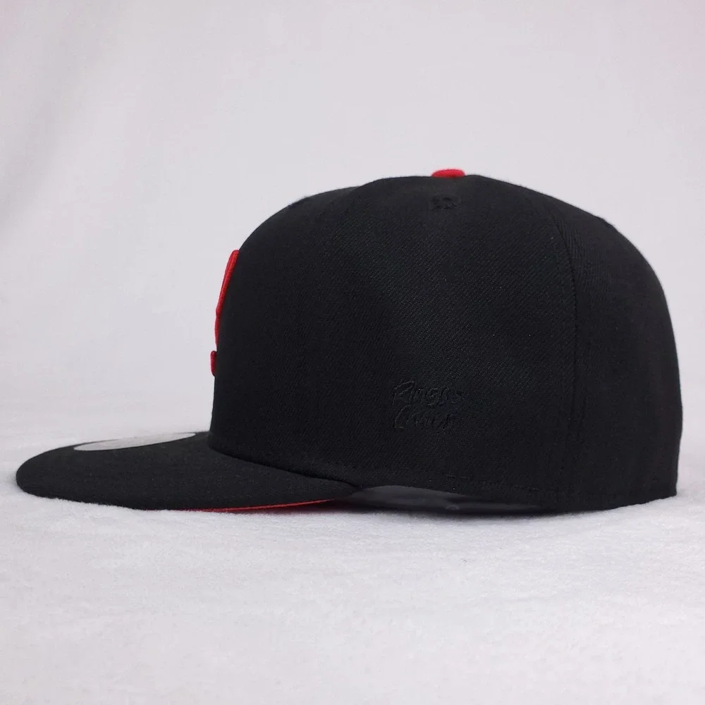 Louisville Black Caps Rings & Crowns NLB Fitted 7 1/2 Flatbill Hat Cap Black NWT